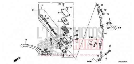 VORDERRADBREMSE (NC750S) NC750SE de 2014